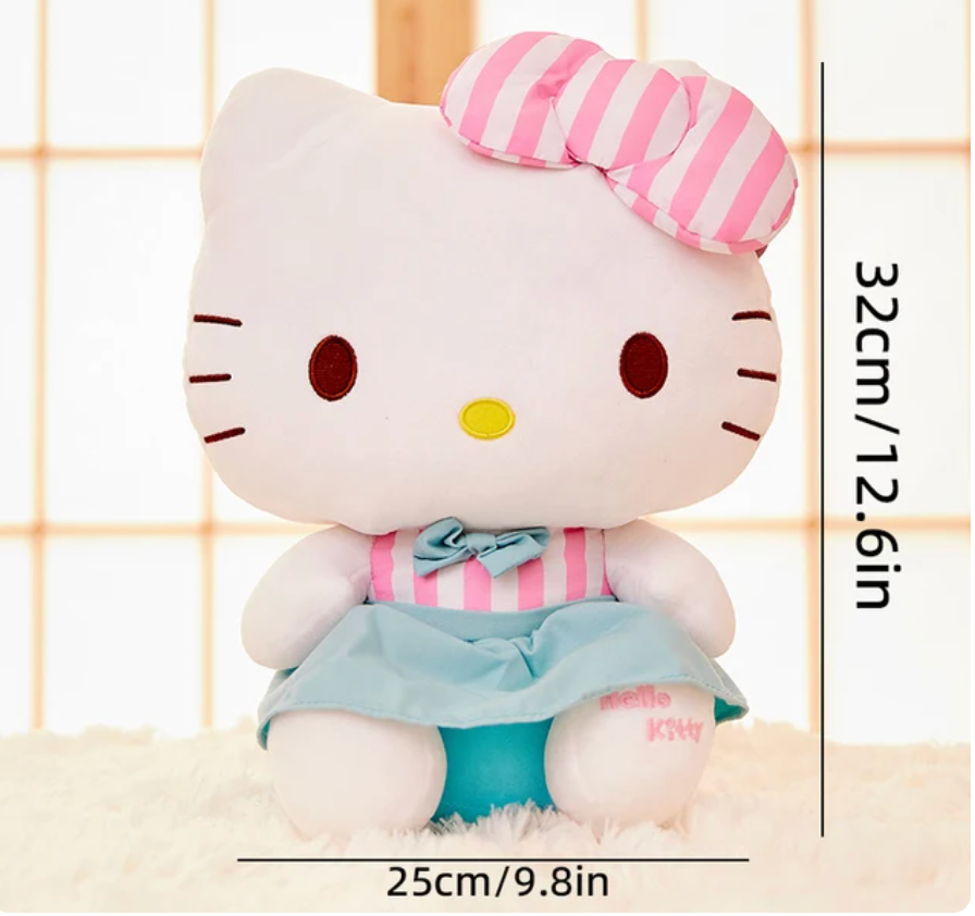 Free shipping! Sanrio Hello Kitty Candy Style 30cm 12inch Large Plush Pink and Emerald Green(Authentic, Original, Genuine, Licensed, official)