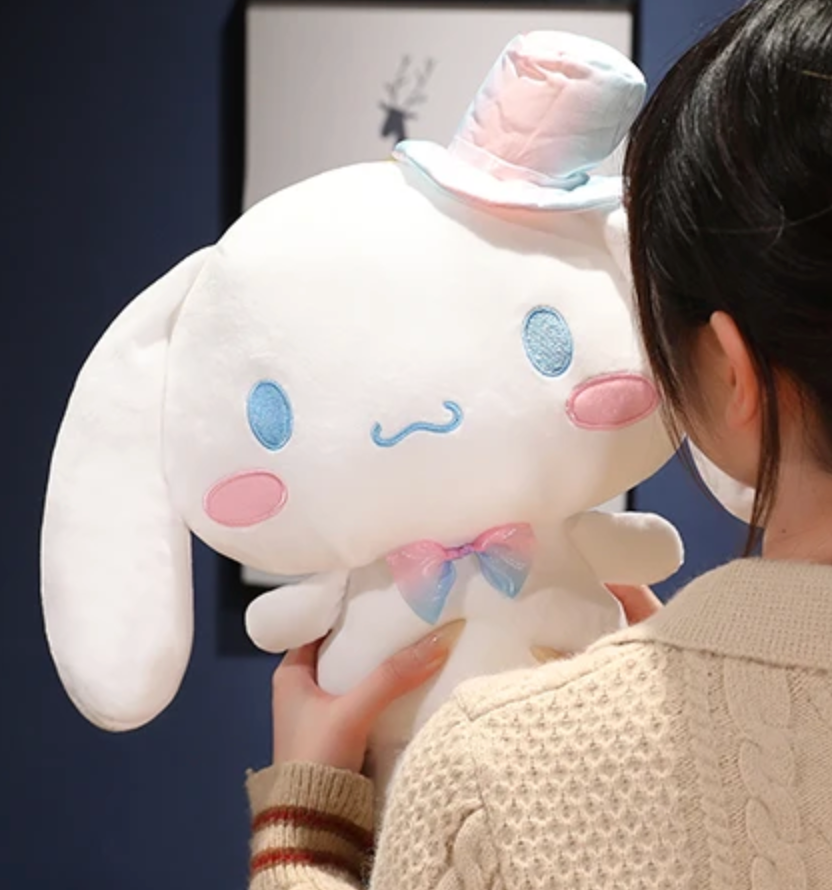 Free shipping! Sanrio Cinnamoroll Pink marble Hat 30cm Large Plush Clean White(Authentic, Original, Genuine, Licensed, official)