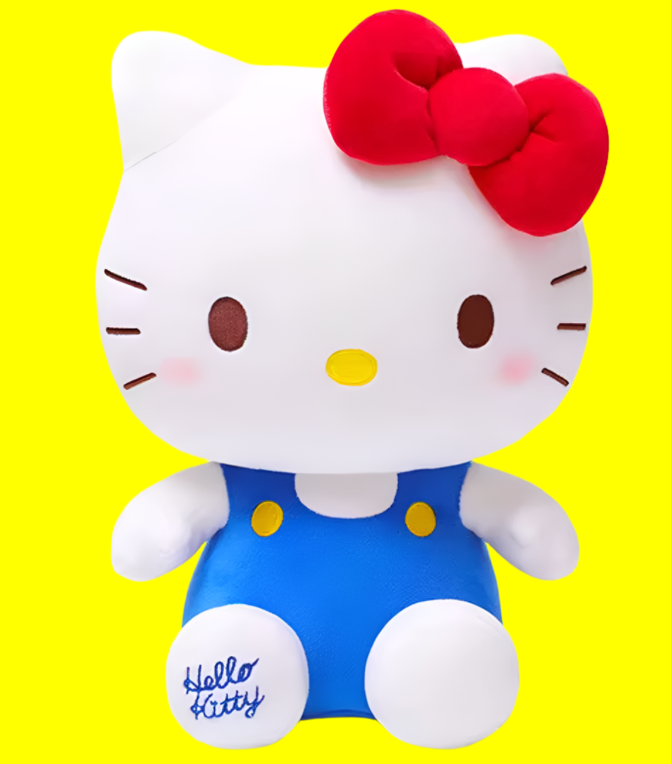 Free shipping! Sanrio Hello Kitty Sitting Small Plush 22cm 9inch Blue and Red (Authentic, Original, Genuine, Licensed, official)