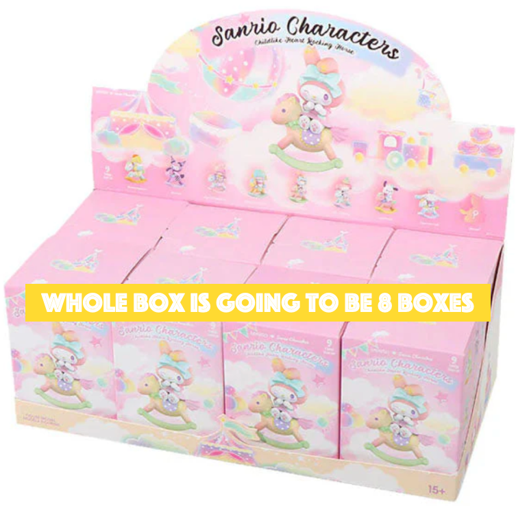 Sanrio Rocking Horse Cinnamoroll My melody Pochacco Pompompurin Little Twin Star Kuromi Blind Box Figure 6cm 2.5inch Pastel color 1 Box(Authentic, Original, Genuine, Licensed, official)