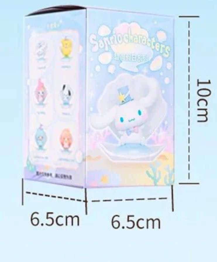 Sanrio Seashell Cinnamoroll My melody Pochacco Twin star Pompompurin Kuromi Pochacco Blind Box Figure 6cm 2.5inch Pastel color 1box(Authentic, Original, Genuine, Licensed, official)
