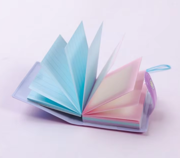 Sanrio Hello Kitty Keychain Vinyl cover Note Charm 2pcs Little Note Stationery 4cm 1.5inch Pastel Pink and Pastel Purple (Authentic, Original, Genuine, Licensed, official)