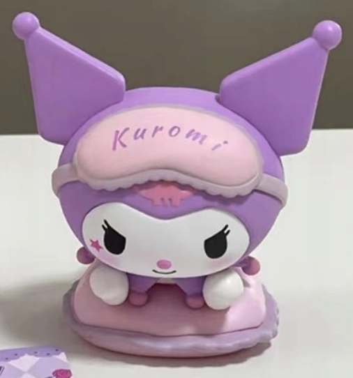 Sanrio Pajama Sweetheart Kuromi with Pillow Open No Box Blind Box Figure 6cm 2.5inch Purple and Pink (Authentic, Original, Genuine, Licensed, official)
