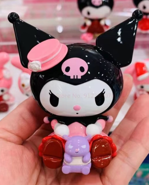 Sanrio Rose and Earl Kuromi with Holding doll Open No Box Blind Box Figure 6cm 2.5inch(Authentic, Original, Genuine, Licensed, official)