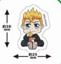 Free shipping! Anime Tokyo Revengers Characters Chibi Flake Sticker 25pcs Stationery 2cm 1inch Various colors (Authentic, Original, Genuine, Licensed, official)