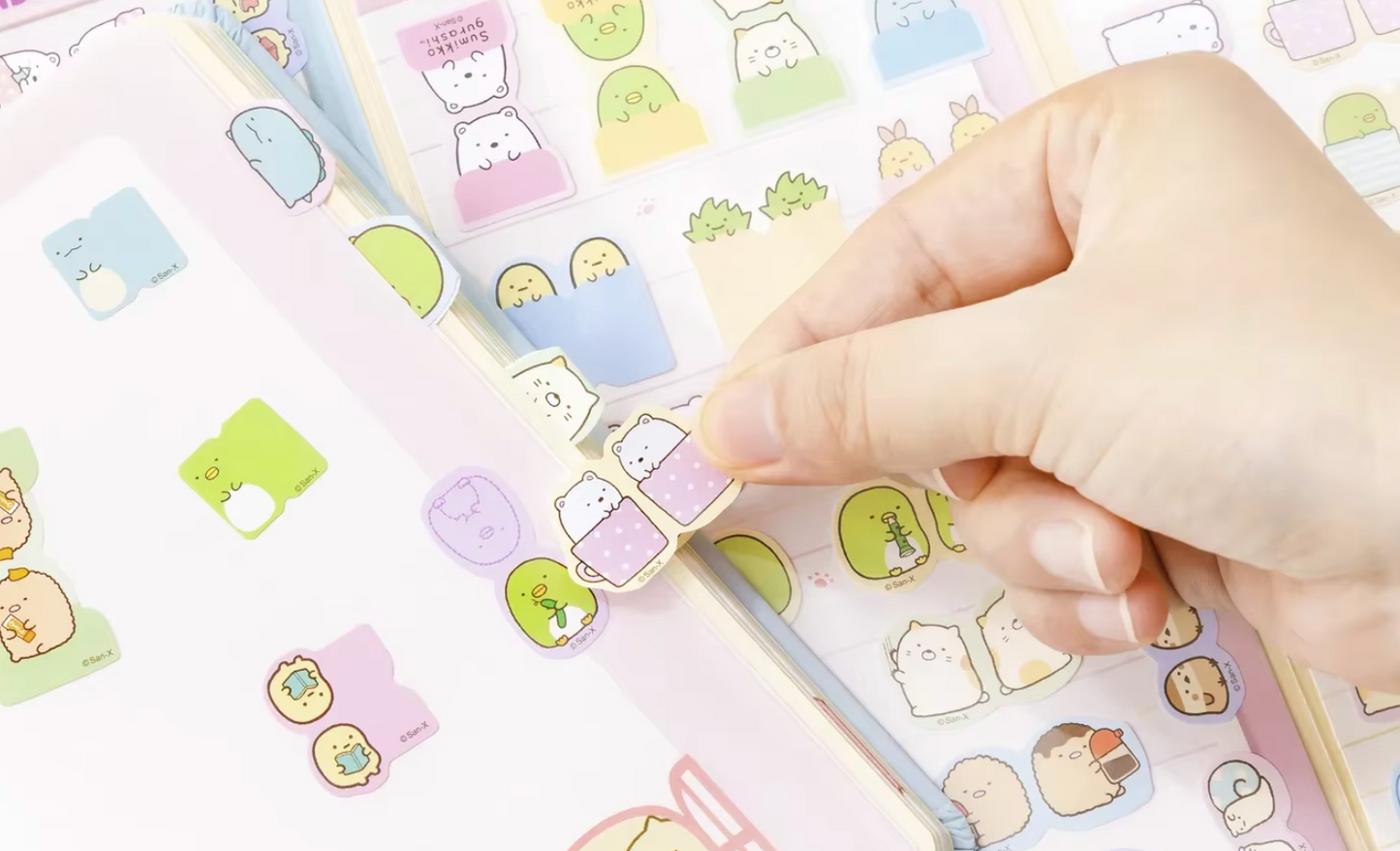 Free shipping! San-x Sumikko Gurashi Index Sticker type C Sticker Stationery 2cm 1inch Pastel color (Authentic, Original, Genuine, Licensed, official)