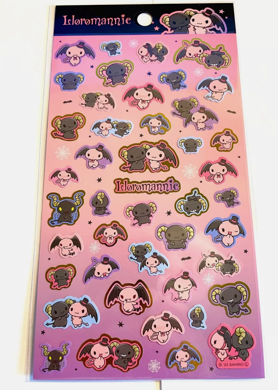 Free shipping! Sanrio Lloromannic Sheet Sticker Stationery 20cm 8inch Various colors (Authentic, Original, Genuine, Licensed, official)