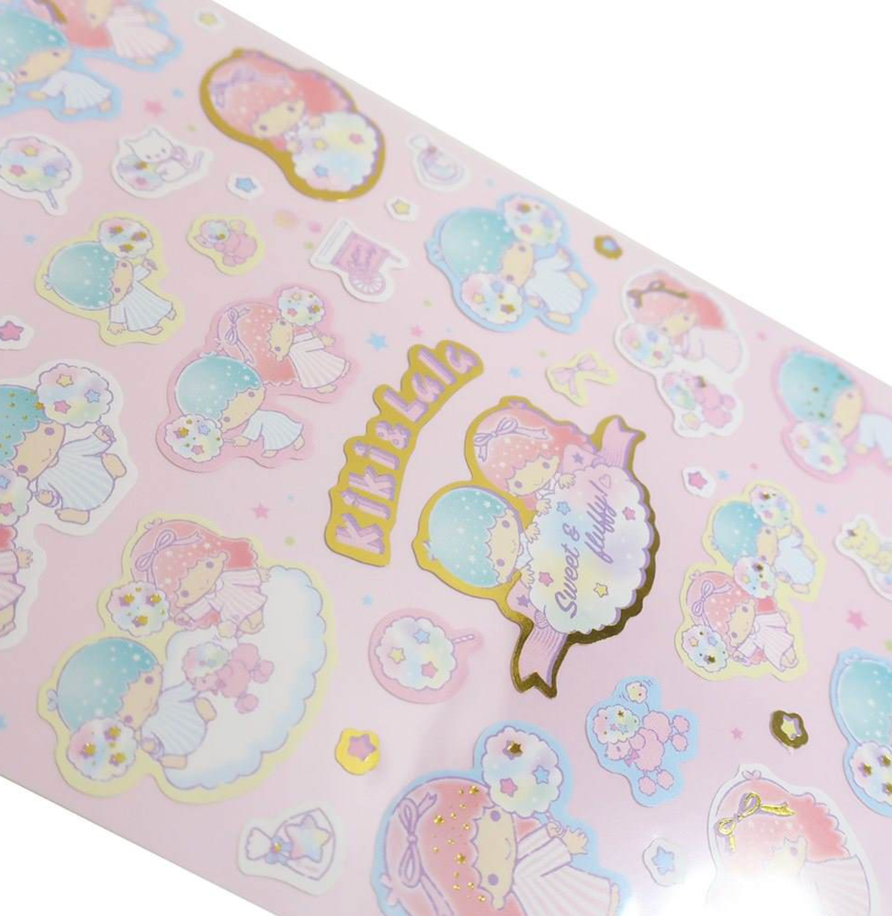 Free shipping! Sanrio Little Twin Stars Sheet Sticker typeB Stationery 20cm 8inch (Authentic, Original, Genuine, Licensed, official)