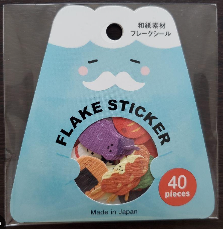 Free shipping! No name Mt.Fuji Japan Auspicious Lucky Flake Sticker 40pcs Stationery 2cm 1inch Various colors (Authentic, Original, Genuine, Licensed, official)