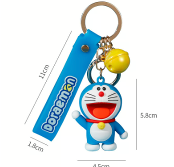 Anime Doraemon Original Blue Figure Keychain 5cm 2inch Blue (Authentic, Original, Genuine, Licensed, official)