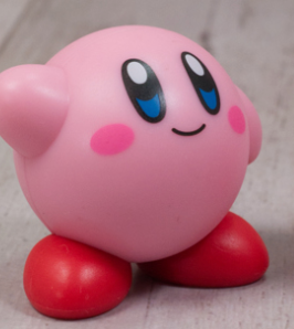Anime Kirby Smile Nintendo Figure Keychain Open bag 4cm 1.5inch Pink and Red(Authentic, Original, Genuine, Licensed, official)