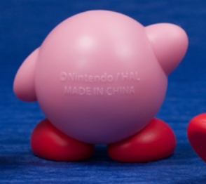 Anime Kirby Smile Nintendo Figure Keychain Open bag 4cm 1.5inch Pink and Red(Authentic, Original, Genuine, Licensed, official)