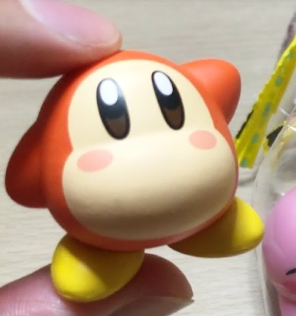 Anime Kirby Waddle Dee Nintendo Figure Keychain 4cm 1.5inch Orange and cream (Authentic, Original, Genuine, Licensed, official)