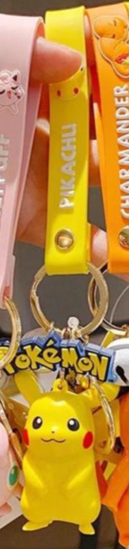 Anime Pokemon Pikachu Figure Keychain 5cm 2inch Yellow (Authentic, Original, Genuine, Licensed, official)