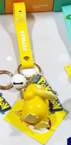 Anime Pokemon Psyduck Figure Keychain 4cm 1.5inch Yellow (Authentic, Original, Genuine, Licensed, official)
