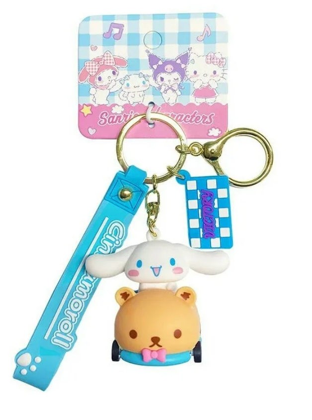 Sanrio Cinnamoroll Car Figure Keychain 5cm 2inch Sky blue and White (Authentic, Original, Genuine, Licensed, official)