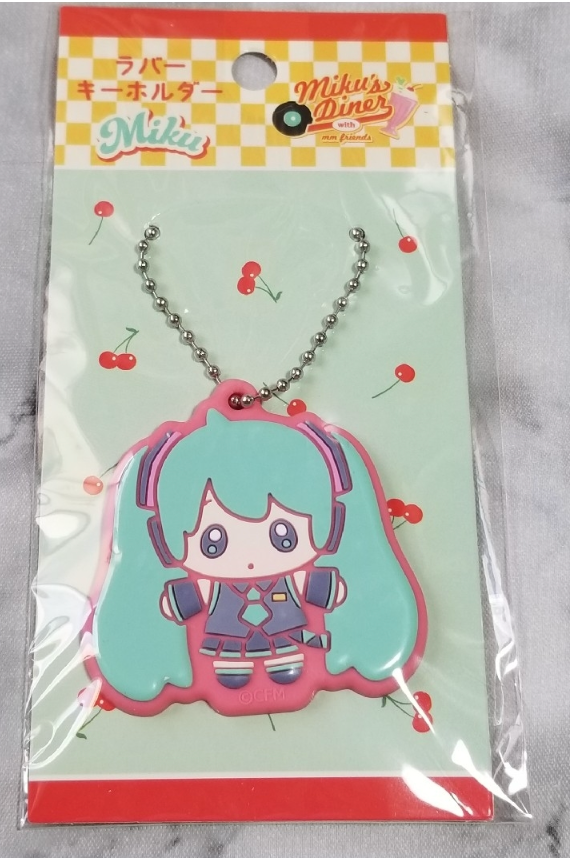 Anime Miku Hatsune Rubber Charm Keychain 6cm 2.5inch Various colors (Authentic, Original, Genuine, Licensed, official)