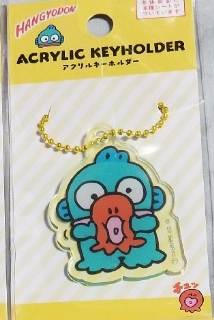 Sanrio Hangyodon and Sayuri the octopus Acrylic Keychain 7cm 3inch Transparent, Red, Emerald green (Authentic, Original, Genuine, Licensed, official)
