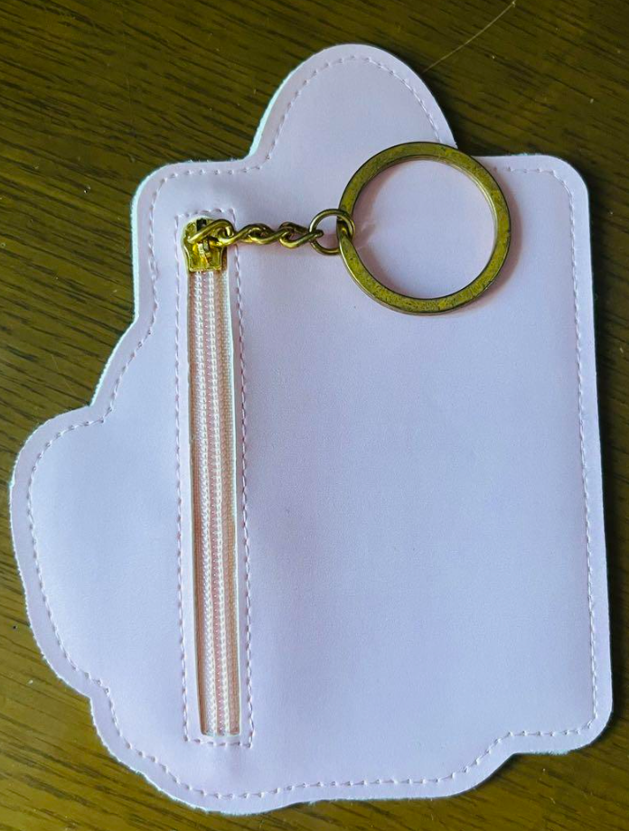 Sanrio My Melody Flat Coin Case Charm Vinyl Case Keychain 8cm 3.5inch Pink and White (Authentic, Original, Genuine, Licensed, official)