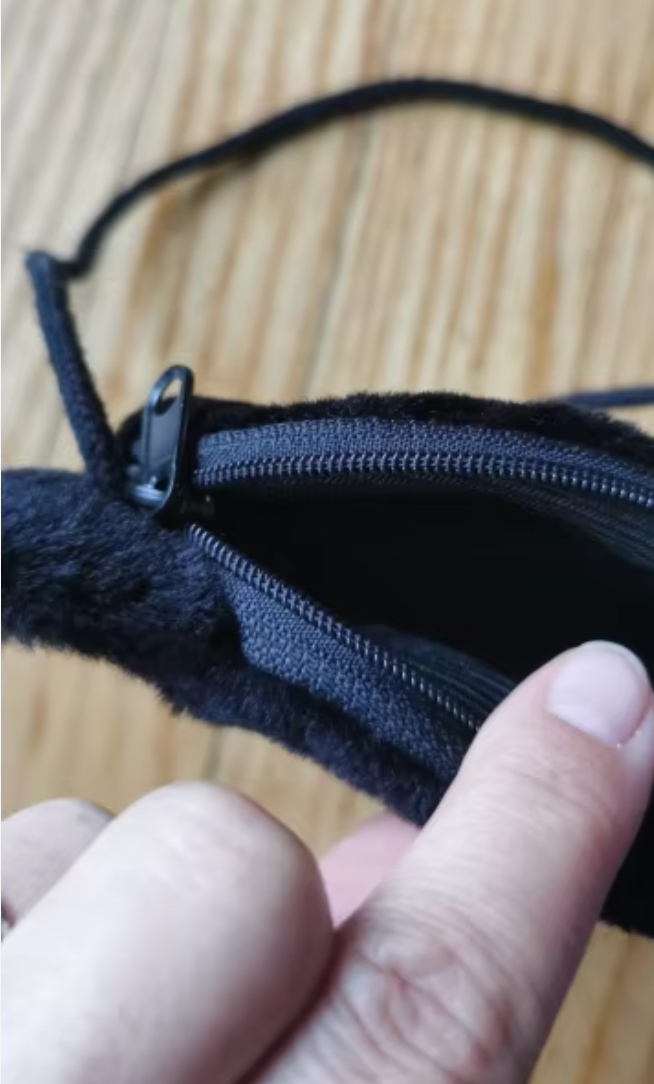 No name Black Cat Flat Bag Plush Bag Shoulder Bag 15cm 6inch Black (Authentic, Original, Genuine, Licensed, official)