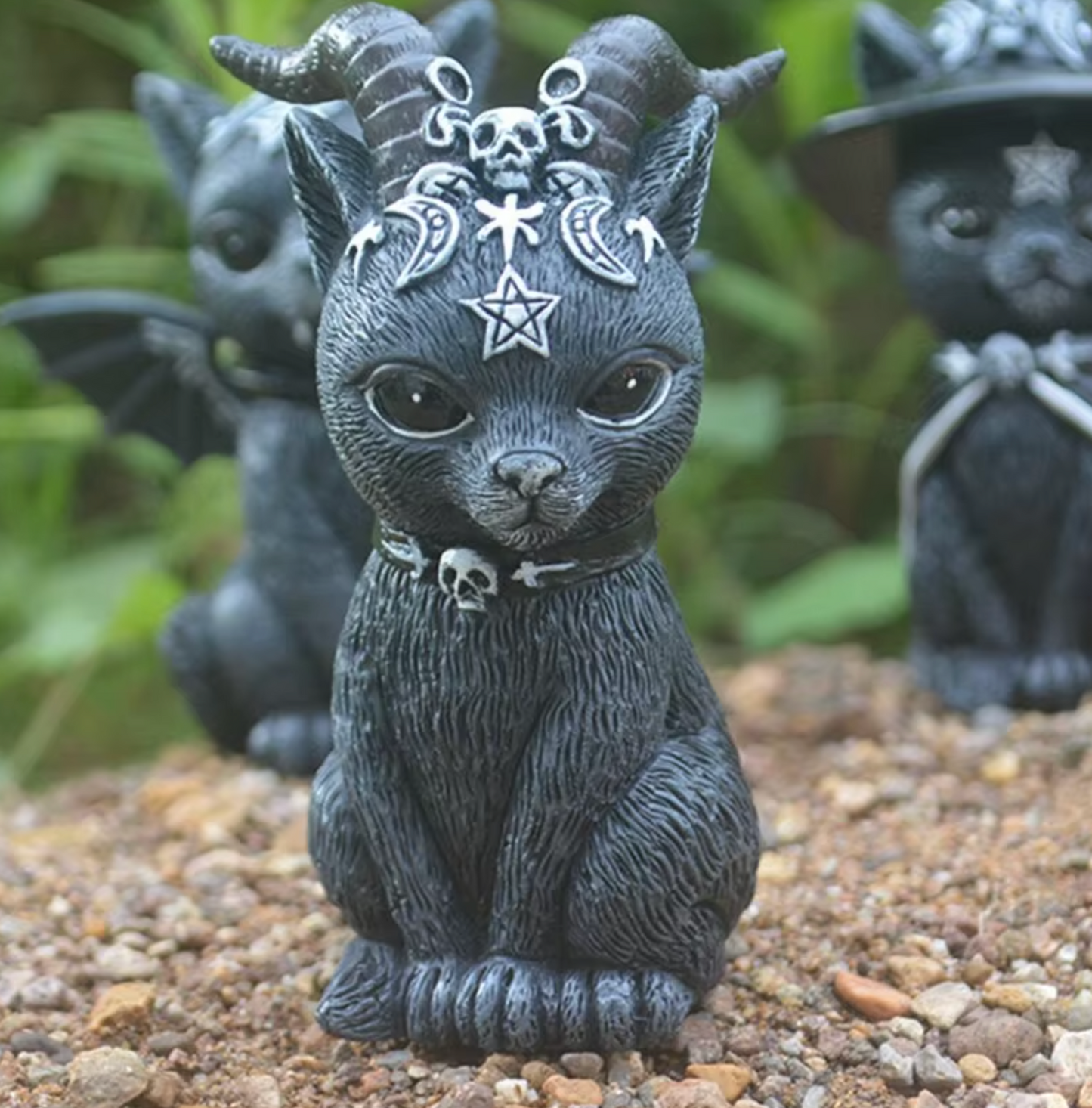 No Name Cat Black Witch's Cat Horn Middle Figure 8cm 3.5inch Black (Authentic, Original, Genuine, Licensed, official)