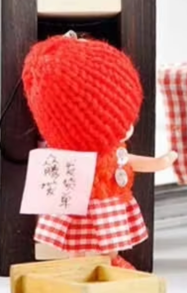 Kewpie No name Baby doll Red Hat string strap Phone Charm 8cm 3.5inch Red(Authentic, Original, Genuine, Licensed, official)
