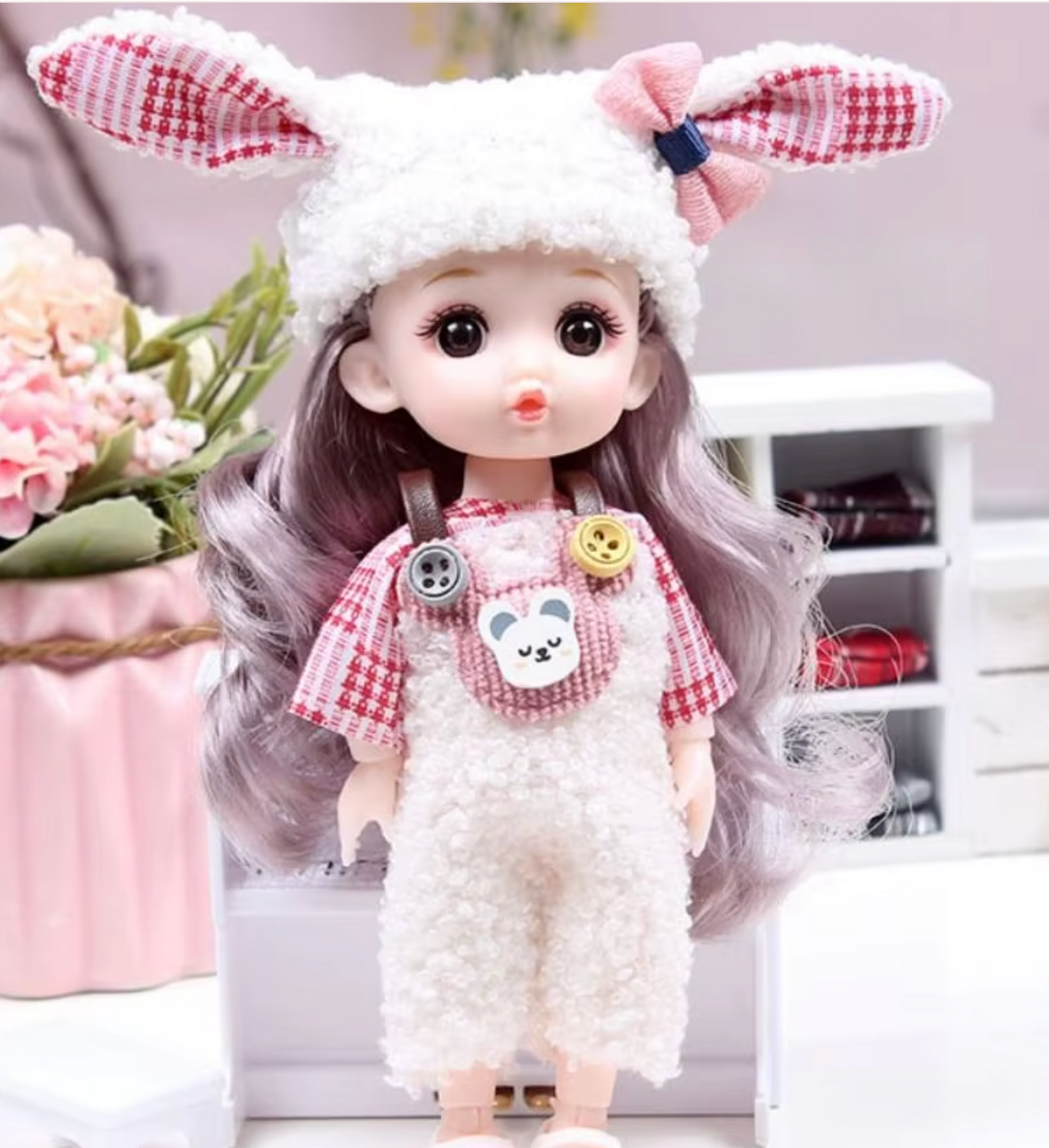 No Name Japanese Kawaii Style Doll with One Dress set Style A Changing Doll Kids Toy 10cm 4inch Various colors (Authentic, Original, Genuine, Licensed, official)