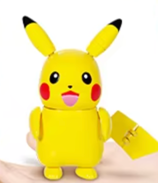 Anime Pokemon Pikachu with Pokemon ball Assembly type Figure small box 10cm 4inch Yellow Various colors(Authentic, Original, Genuine, Licensed, official)