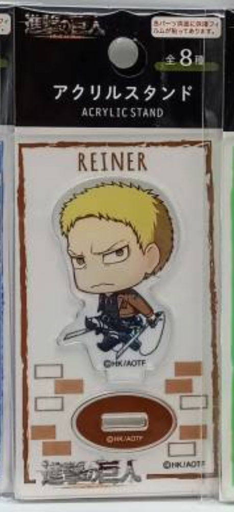 Anime Attack on Titan Reiner Braun Acrylic Stand Acrylic Figure 6cm 2.5inch Transparent, Various colors (Authentic, Original, Genuine, Licensed, official)