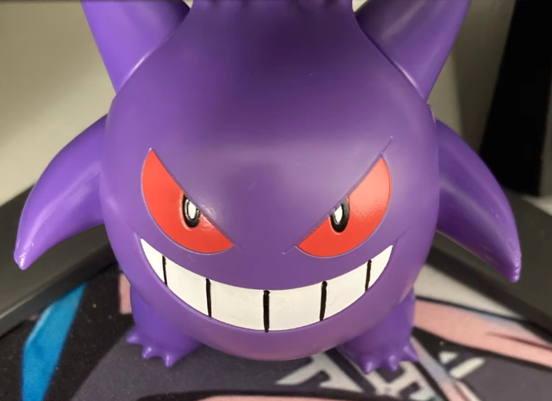 Anime Pokemon Gengar with Clear Pokemon ball Open Box Figure 10cm 4inch Transparent Various colors, Purple(Authentic, Original, Genuine, Licensed, official)