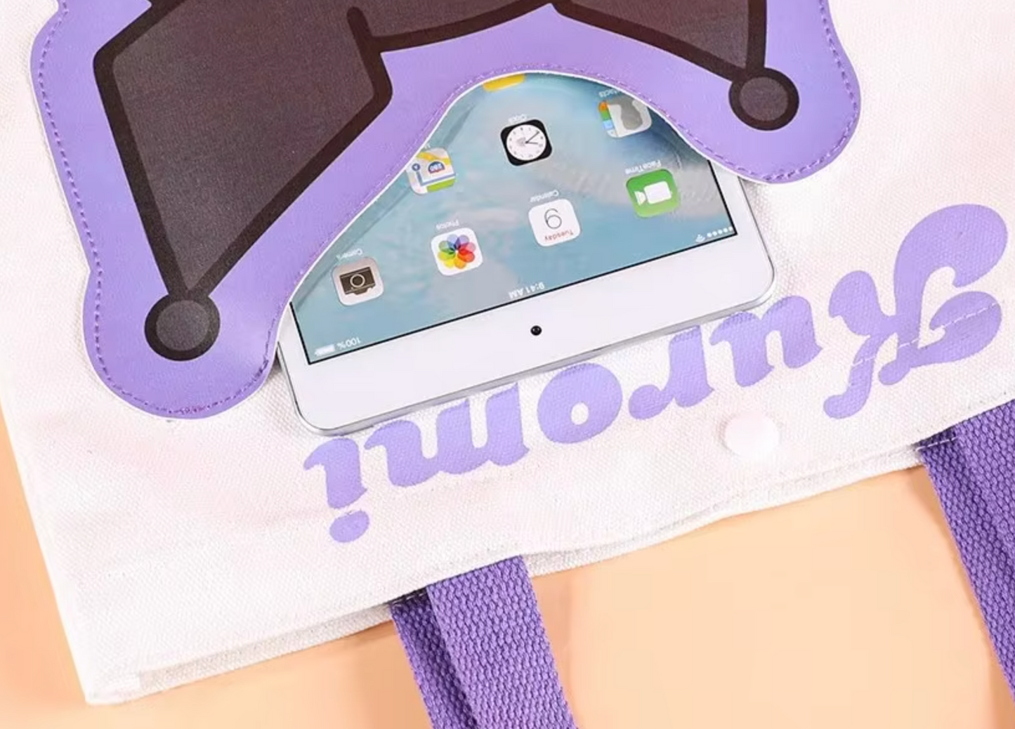 Sanrio Cinnamoroll Tote Bag Flat Bag Tote Bag 30cm 12inch Light Blue and White (Authentic, Original, Genuine, Licensed, official)