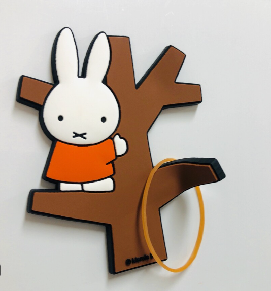 Mercis by Miffy hook Magnet Original Orange Magnet Interior 10cm 4inch Orange, Brown and White (Authentic, Original, Genuine, Licensed, official) Rubber