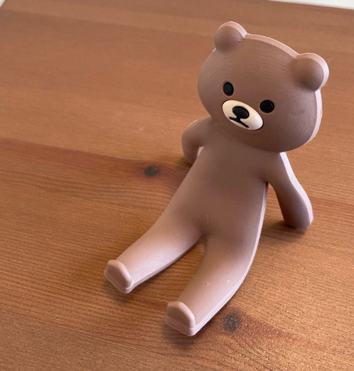 No name Bear Bending Cellphone Stand Rubber Accessories 12cm 5inch Transparent, Various colors (Authentic, Original, Genuine, Licensed, official)