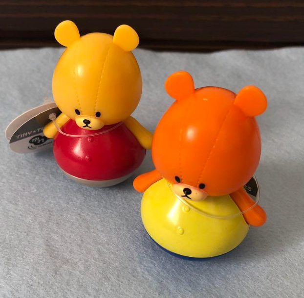 No Name Bear Tumbler doll Orange Tumbler doll Mini Figure 6cm 2.5inch Orange, Blue, Red (Authentic, Original, Genuine, Licensed, official)