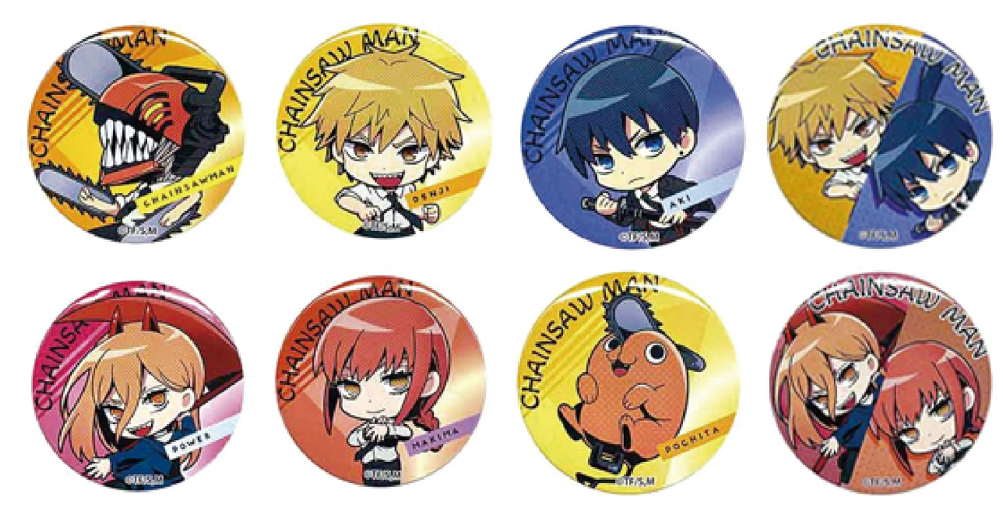 Anime Chainsaw Man Can Badge Blind Bag pin Badge Accessories 6cm 2.5inch Various colors (Authentic, Original, Genuine, Licensed, official)
