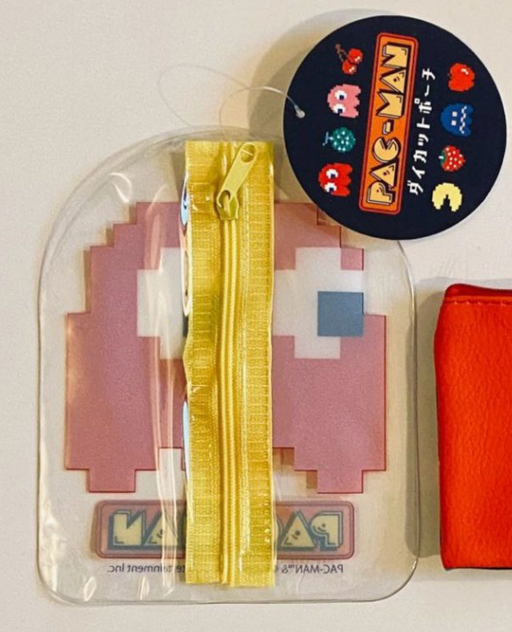Anime Game Pac-Man Blinky Flat case Bandai Flat coin case 15cm 6inch Transparent Red(Authentic, Original, Genuine, Licensed, official)