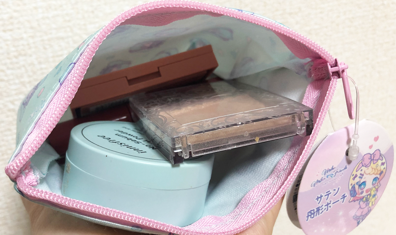 Anime Miku Hatsune Shiny Flat Pouch Flat Purse Pouch 17cm 7inch Emerald green and Pink (Authentic, Original, Genuine, Licensed, official)