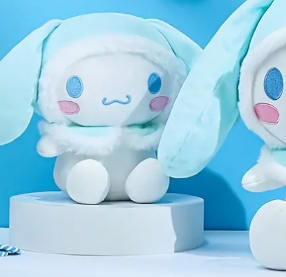 Free shipping! Sanrio Cinnamoroll Hoodie 22cm 9inch Small plush Baby blue(Authentic, Original, Genuine, Licensed, official)