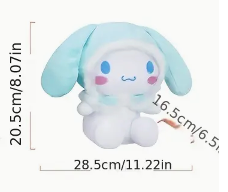 Free shipping! Sanrio Cinnamoroll Hoodie 22cm 9inch Small plush Baby blue(Authentic, Original, Genuine, Licensed, official)