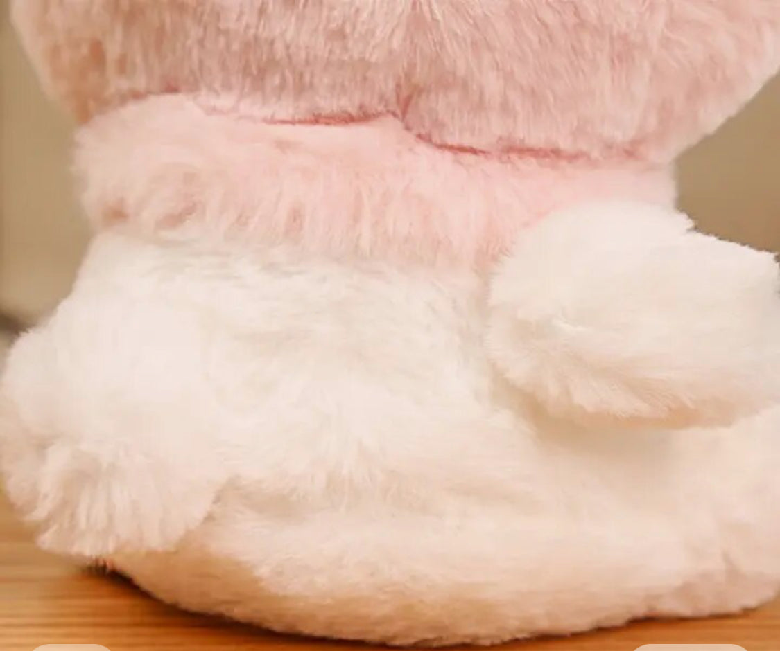 Free shipping! Sanrio My Melody Stand up ear 22cm 9inch Fluffy Small Plush Baby Pink(Authentic, Original, Genuine, Licensed, official)