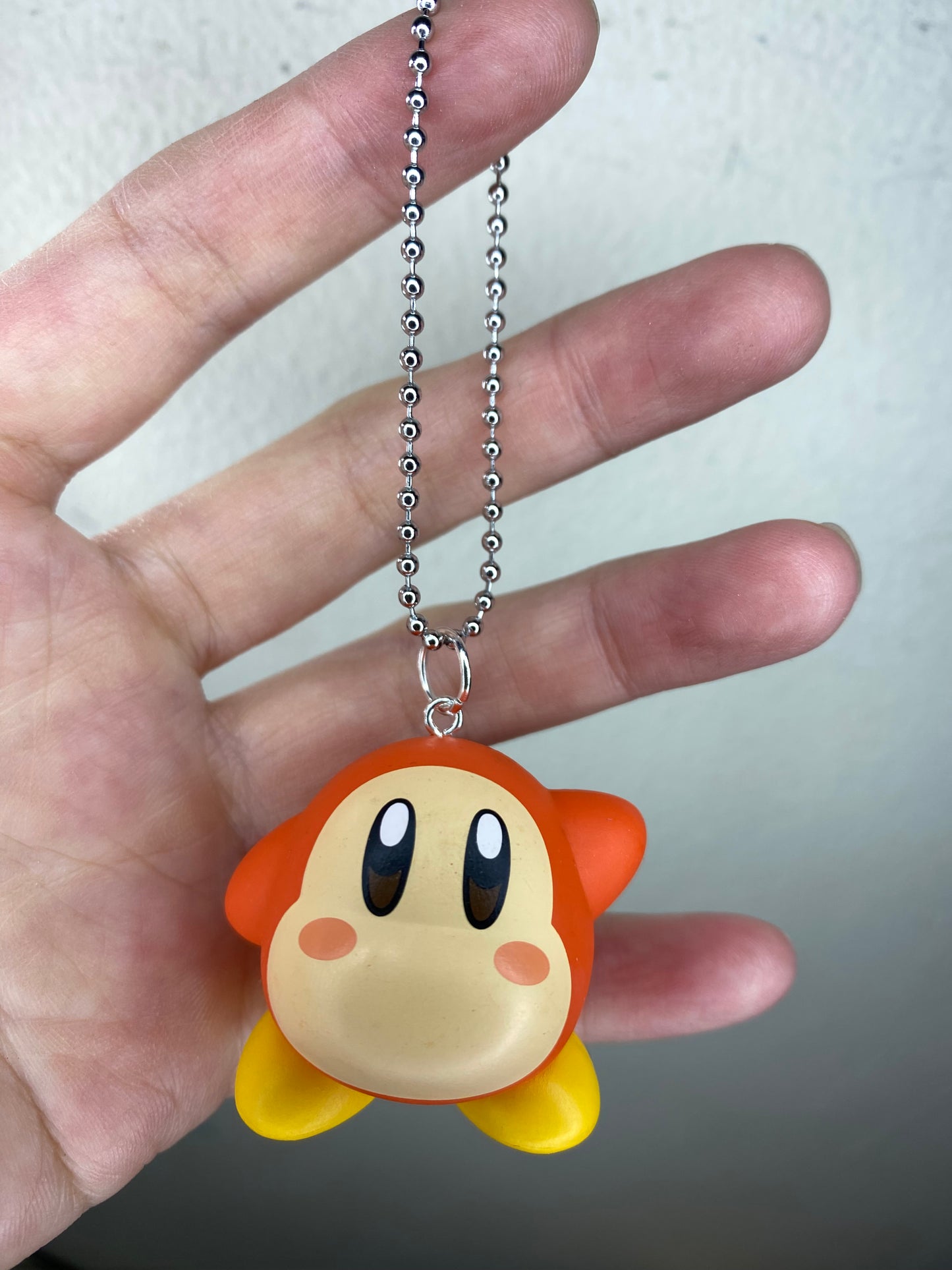 Anime Kirby Waddle Dee Nintendo Figure Keychain 4cm 1.5inch Orange and cream (Authentic, Original, Genuine, Licensed, official)