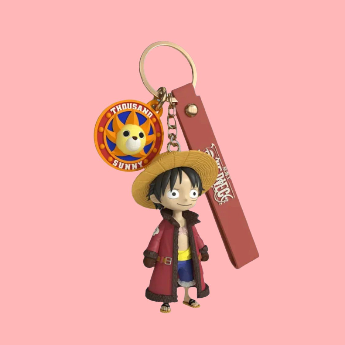 Anime One Piece Monkey D. Luffy Figure Keychain Tanned looks(Authentic, Original, Genuine, Licensed, official)