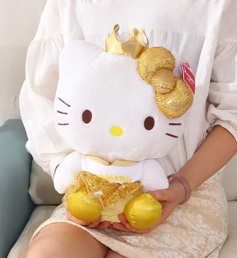 Sanrio Hello Kitty Princess Dress Figure Large Plush 30cm 12inch Gold(Authentic, Original, Genuine, Licensed, official)