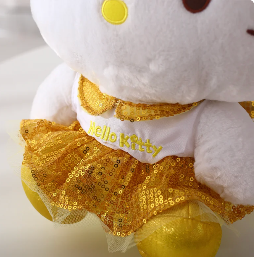 Sanrio Hello Kitty Princess Dress Figure Large Plush 30cm 12inch Gold(Authentic, Original, Genuine, Licensed, official)