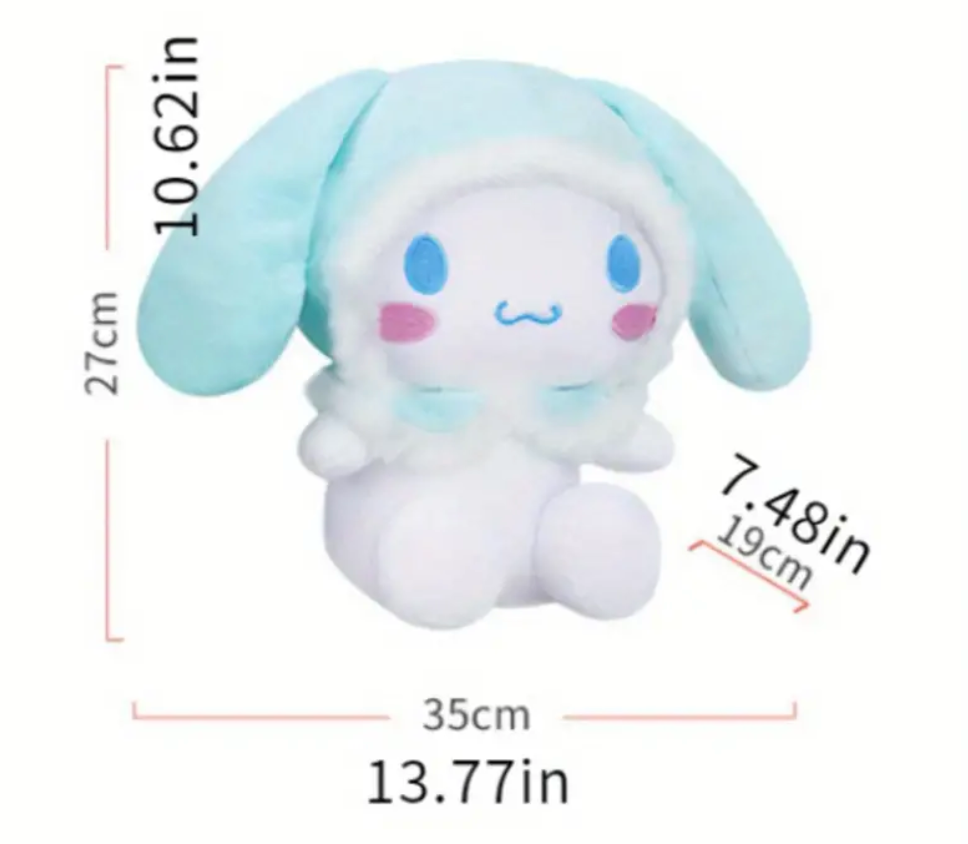 Sanrio Cinnamoroll Hoodie Figure Large Plush Baby blue(Authentic, Original, Genuine, Licensed, official)