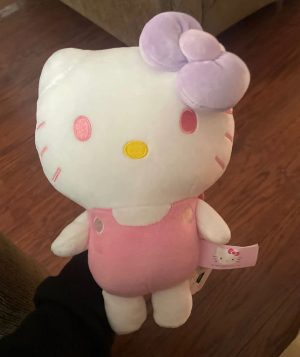 Sanrio Hello Kitty Stand up Figure 22cm Figure Small plush Highlight Pink(Authentic, Original, Genuine, Licensed, official)