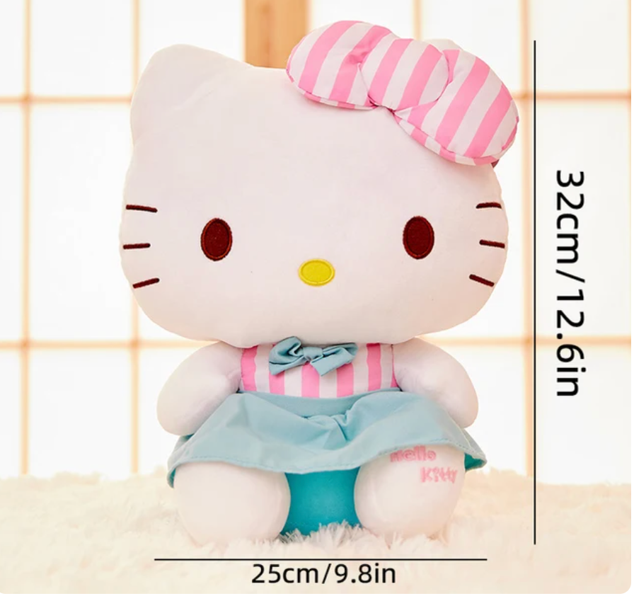 Sanrio Hello Kitty Candy Style Figure 30cm 12inch Large Plush	Pink and Emerald Green(Authentic, Original, Genuine, Licensed, official)