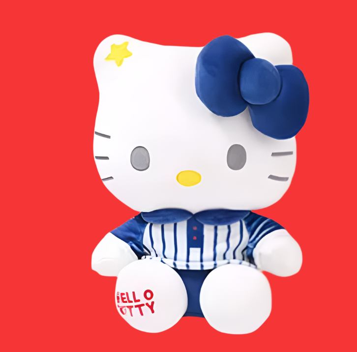 Sanrio Hello Kitty Figure Large Plush Baseball Costume 30cm 12inch Baseball Blue(Authentic, Original, Genuine, Licensed, official)