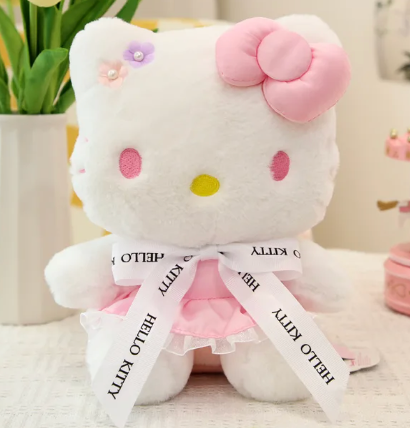 Hello Kitty Flower dress Figure Medium Plush 25cm 10inch Pink