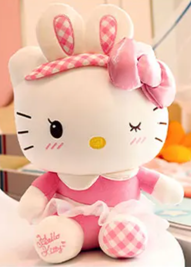 Sanrio Hello Kitty Bunny Maid Figure Medium Plush 25cm 10inch Pink(Authentic, Original, Genuine, Licensed, official)